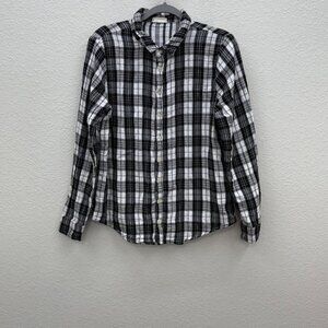 CP Shades Plaid Long Sleeve Cotton USA Made Button Up Shirt Womens size Medium